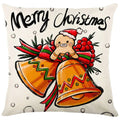 Axyaa Christmas Party Santa Dwarf Print Pillow Cover