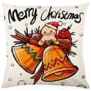 Axyaa Christmas Party Santa Dwarf Print Pillow Cover