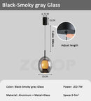 Axyaa Nordic Glass Chandelier LED Pendant Light for Dining Room Kitchen Restaurant