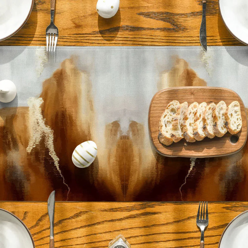 Axyaa Horse Flower Table Runner: Elegant Dining Decor for Holiday Parties