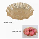 Axyaa Acrylic Fruit Plate Snack & Dim Sum Serving Tray for Melon Seeds and Dried Fruits