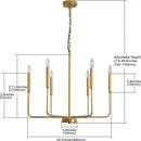 Axyaa Nordic Modern Black Gold Hanging Chandelier
