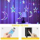 Solar Star Moon Fairy Light Garland by Axyaa - Waterproof Outdoor Christmas Garden Decor