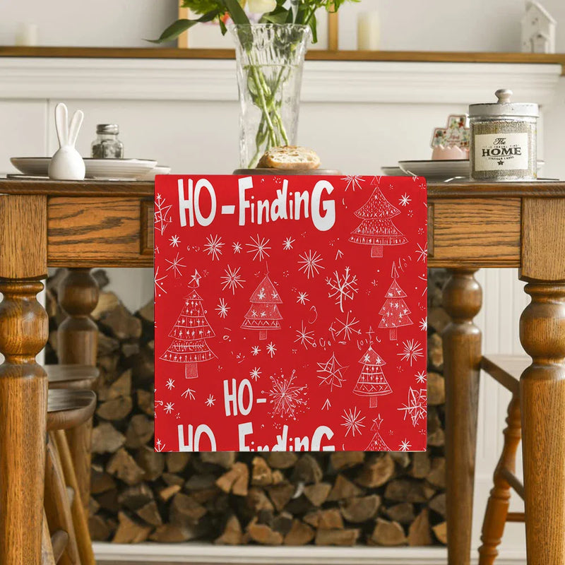 Axyaa Snowflake Polka Table Runner - Festive Farmhouse Dining Decor