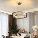 Axyaa Nordic Crystal Ceiling Chandelier LED Light Golden Lighting for Bedroom Living Room Kitchen