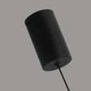 Axyaa Crystal LED Pendant Lamp: Minimalist Black Frame, Round Design