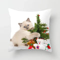 Axyaa Cat Dog Santa Hat Pillowcase for Home Decor