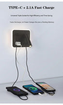 Axyaa Dual-Function LED Wall Sconce with USB Charging and Adjustable Spotlight