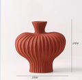 Axyaa Ceramic Flower Vase Decor for Living Room Tabletop, Retro Luxury Arrangements