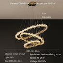 Axyaa Crystal Pendant Ring Chandelier for Luxury Interior Decor