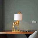 Axyaa Designer Giraffe Resin Table Lamp - Gold Night Light - E26/E27 Holder