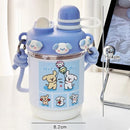Axyaa Kawaii Boba Water Bottle with Straw Tea Infuser, 500ml