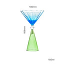 Axyaa Colored Ripple Martini Margarita Cocktail Glasses Goblet Cup
