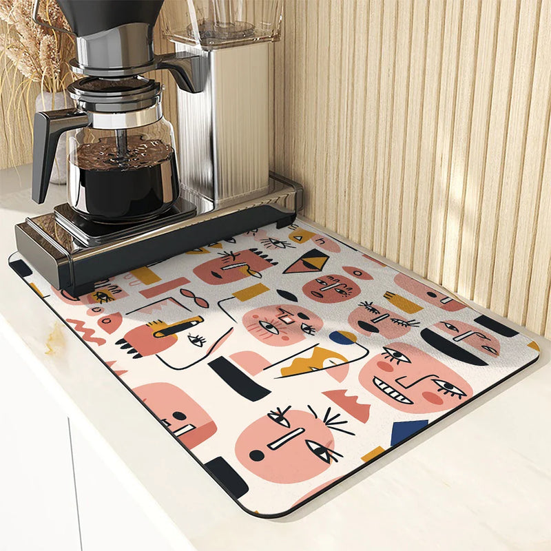 Axyaa Kitchen Draining Mat - Quick Dry Absorbent Drain Pad