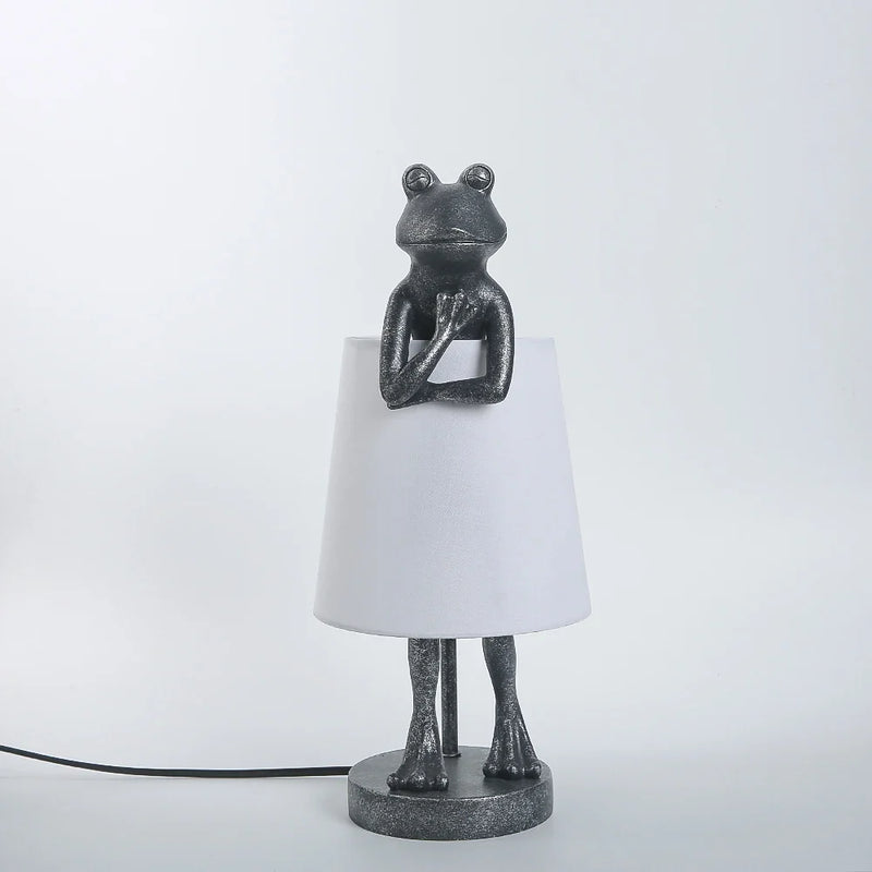 Nordic Frog Table Lamp: Retro Resin Desk Lamp for Living Room Decor by Axyaa