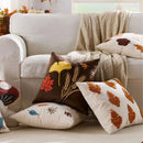 Axyaa Embroidered Maple Leaf Throw Pillowcases in 30x50/45x45cm Sizes