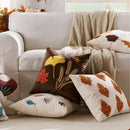Axyaa Autumn Maple Leaf Embroidery Pillowcase Set