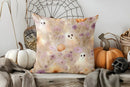 Cute Ghost with Pumpkin Halloween Pillow Cover by Axyaa - For Sofa, Bedroom, Car