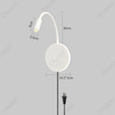 Axyaa Adjustable Angle Wall Light with USB Charging Port - Bedroom & Corridor Decor