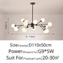 Axyaa Gold Black LED Chandelier Branch Shaped Decor Lighting
