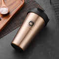 Axyaa Insulated Stainless Steel Travel Coffee Tumbler with Handle and Leak-Proof Lid
