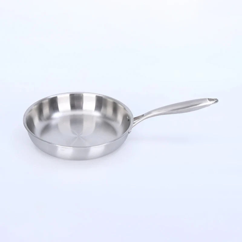 Axyaa Stainless Steel Non-Stick Frying Pan, Thick Flat Bottom Omelet Pan