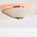Axyaa French Style Pleated Ceiling Lamp - Vintage Weaving Design for Home and Office