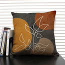 Axyaa Tropical Leaves Grey Plant Pillow Case 45X45CM Home Decor