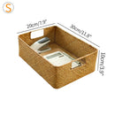 Axyaa Large Woven Storage Basket Home Organizer Wardrobe Closet Clothes Box