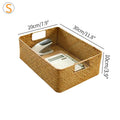 Large Woven Storage Basket Organizer by Axyaa - Home Closet Clothes Box