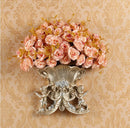 Axyaa Double Angel Vase Wall Hanging with Artificial Flowers for Home Decor