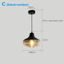 Axyaa Glass & Metal Pendant Light: Adjustable Vintage Ceiling Fixture