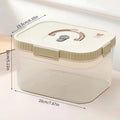 Axyaa Clear Bread Box Container: Large Capacity Airtight Crisper for Kitchen Storage