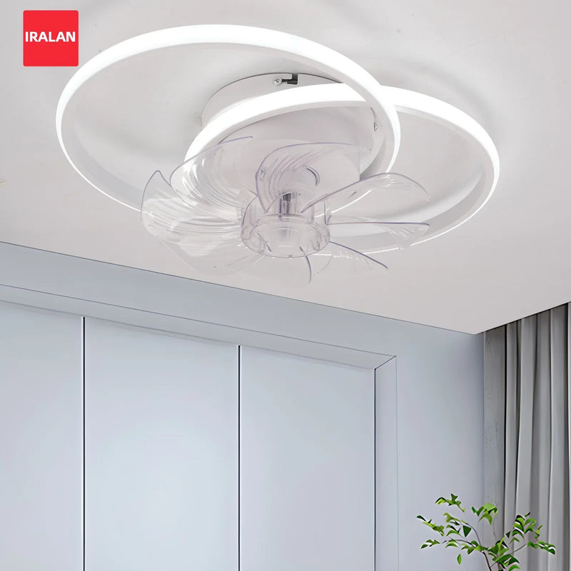 Axyaa Circle Ceiling Fan Light Remote Control LED Fixture