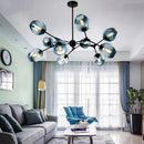 Axyaa LED Glass Chandelier for Modern Indoor Lighting Decor