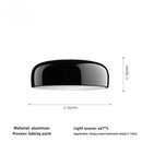 Axyaa Round Aluminum Ceiling Lamp for Bedroom Kitchen Living Room LED White Black