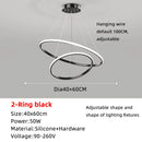 Axyaa Adjustable LED Dining Chandelier Ring Pendant Lights for Modern Home Decor