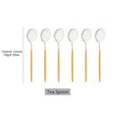 Axyaa Stainless Steel Mini Teaspoon Set - Set of 6 Silver Stirring Spoons