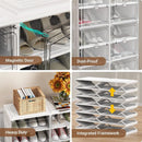 Axyaa Heavy Duty Shoe Storage Box Organizer for Entryway, 9 Tiers Stackable Cabinet