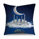 Nordic Eid Ramadan Moon Lantern Pillow Case 45x45cm by Axyaa