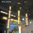Axyaa Modern Glass LED Floor Lamp Living Room Bedroom Lighting Fixtures