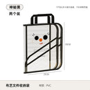 Axyaa Foldable Book Storage Bag: Large Capacity, Transparent, Waterproof Organizer