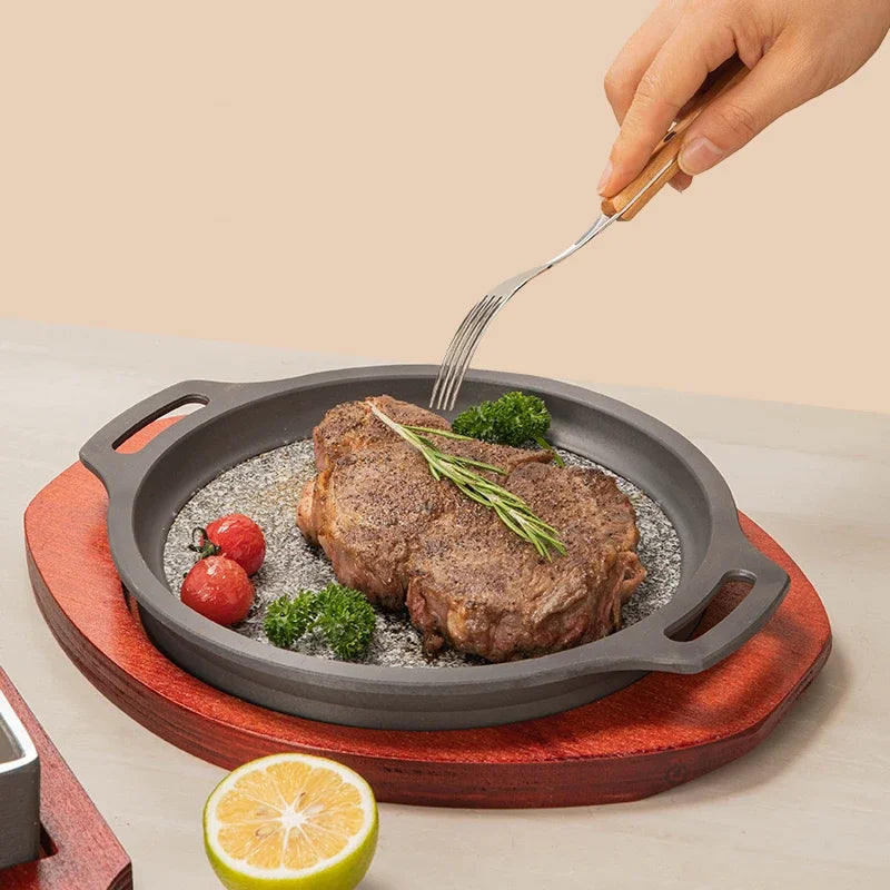 Axya Maifan Slate BBQ & Seafood Stone Plate Set