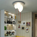 Axyaa Nordic Glass Ceiling Light Colored Ballon Lamp Children's Design Unique Bedroom Lighting