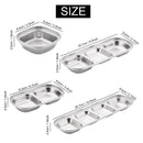 Axyaa Stainless Steel Dipping Sauce Bowls BBQ Vinegar Plates Kitchen Tableware