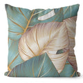 Axyaa Ginkgo Print Cushion Cover - Square Pillowcase for Home Decor