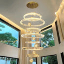 Axyaa Crystal Chandeliers: Modern LED Ceiling Lights for Living Room