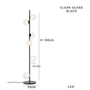 Axyaa Glass Ball Floor Lamp: Modern Mood Lighting for Home Decoration