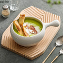 Axyaa White Ceramic Breakfast Salad Soup Noodle Bowl Tableware