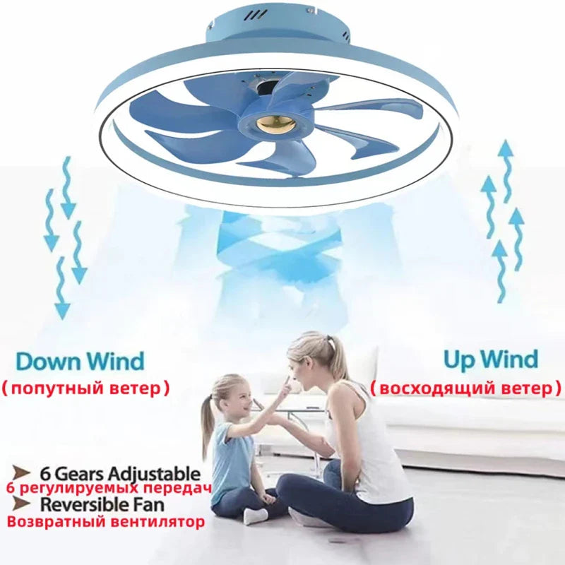 Axyaa Smart LED Ceiling Fan Light Remote Control/APP Dining Room Bedroom Chandelier